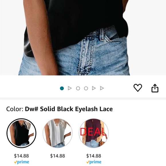 Black Lace Tunic Top - Picture 5 of 7